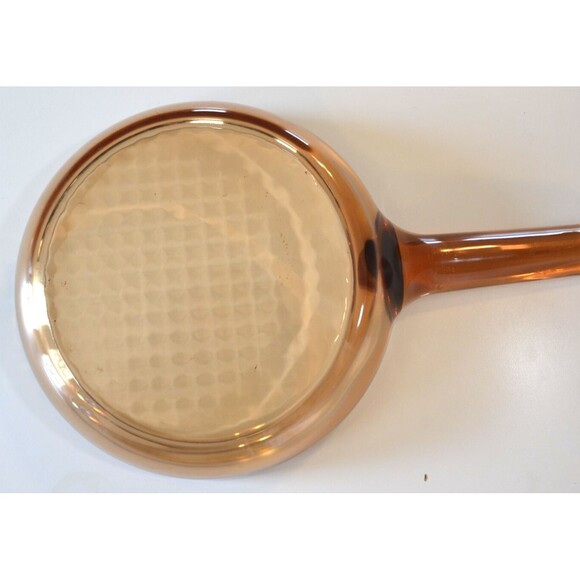 Amber Glass Vision Corning France Visionware 7" Waffle Bottom Skillet Fry Pan - Picture 6 of 7